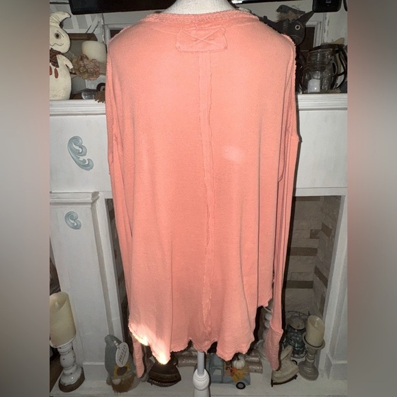 🧡We the Free Colby long sleeve coral oversized top🧡 - Picture 5 of 8